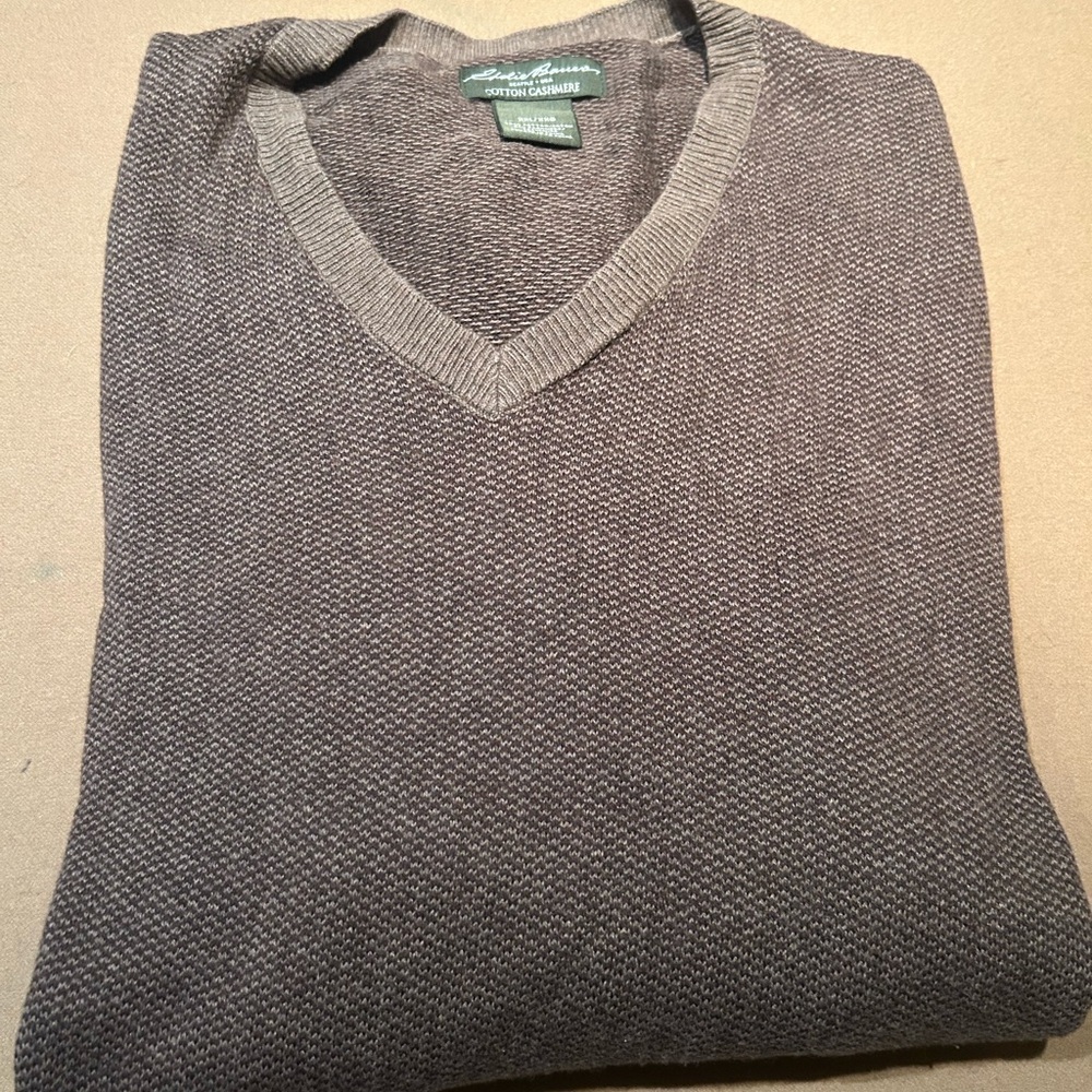 Men's Eddie Bauer Cotton Cashmere V-Neck Sweater